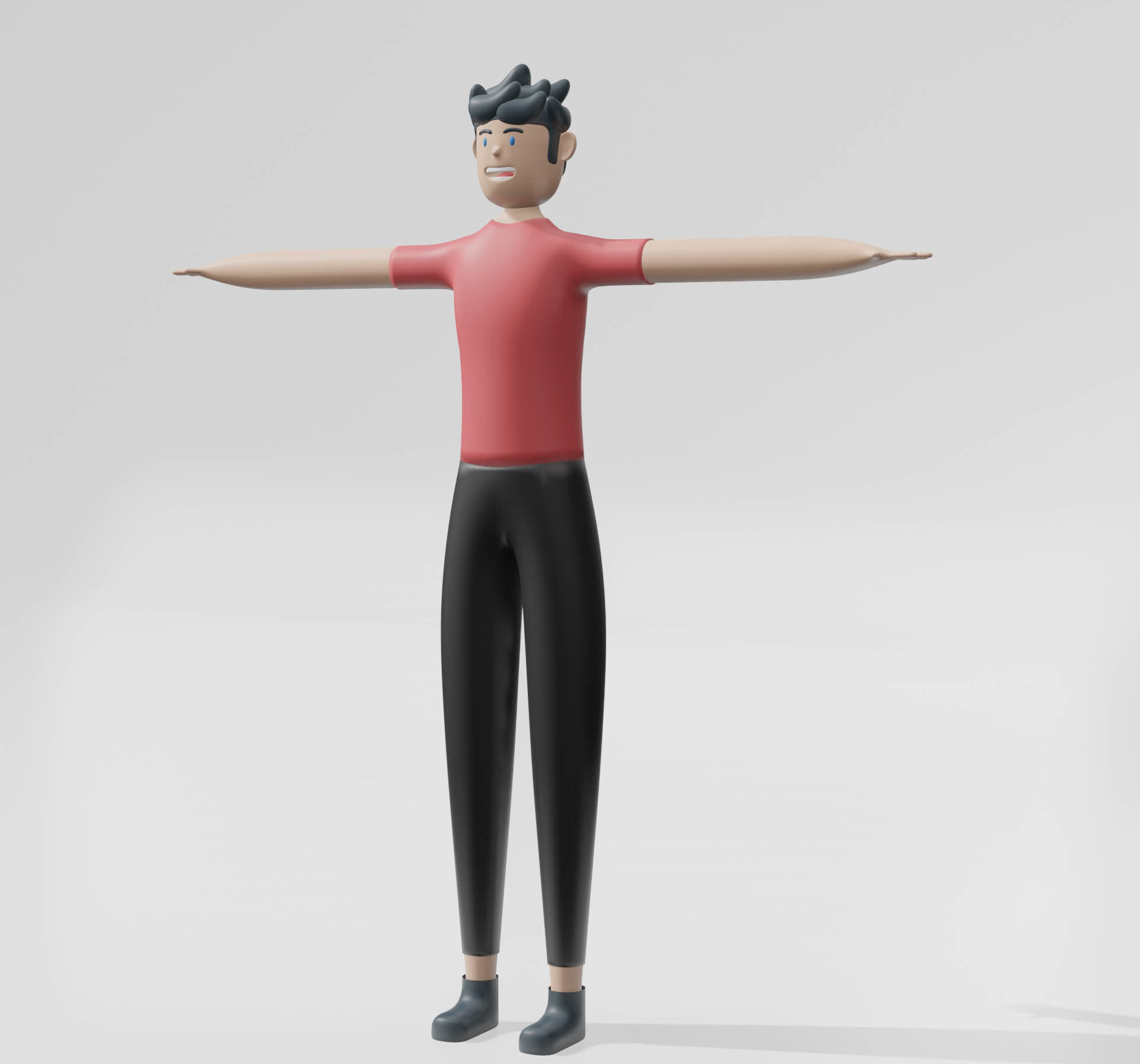 Man in minimal design 3D model_1