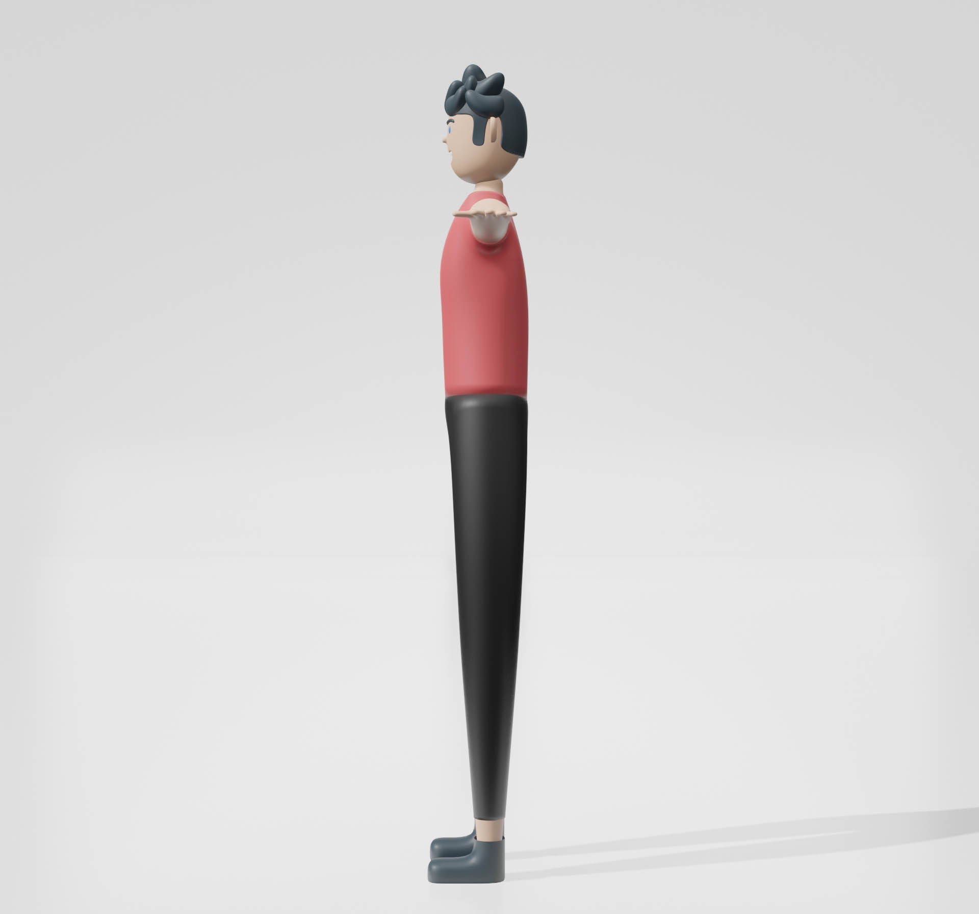Man in minimal design 3D model_2