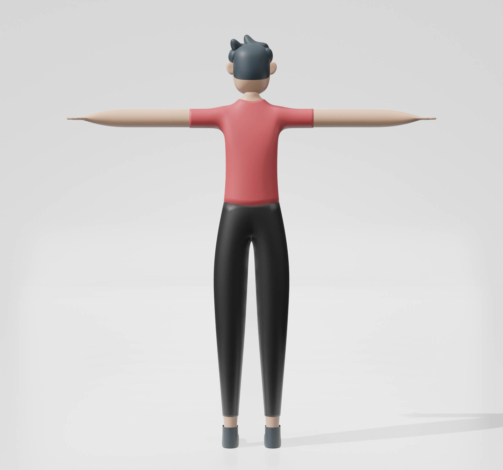 Man in minimal design 3D model_4