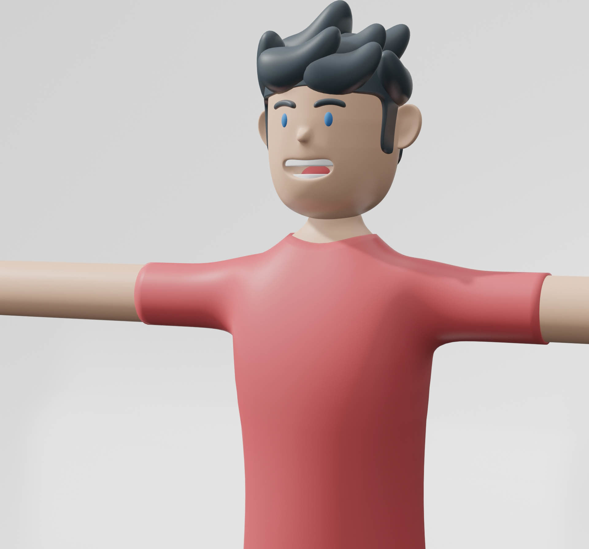 Man in minimal design 3D model_9