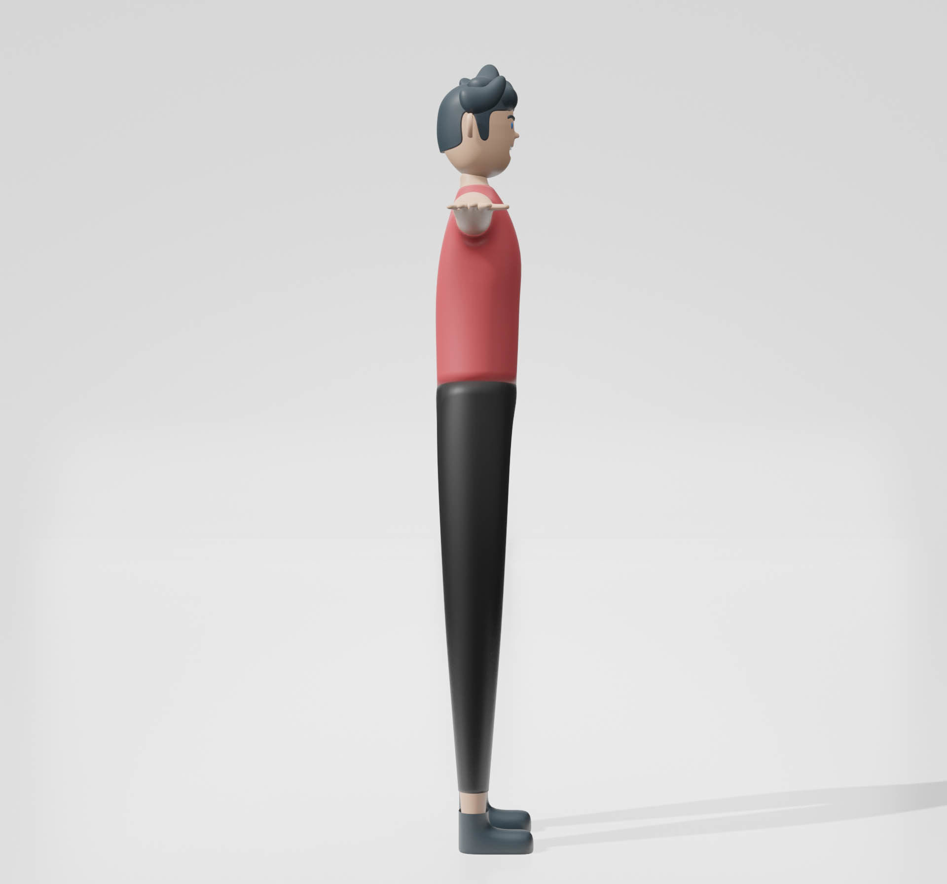 Man in minimal design 3D model_6