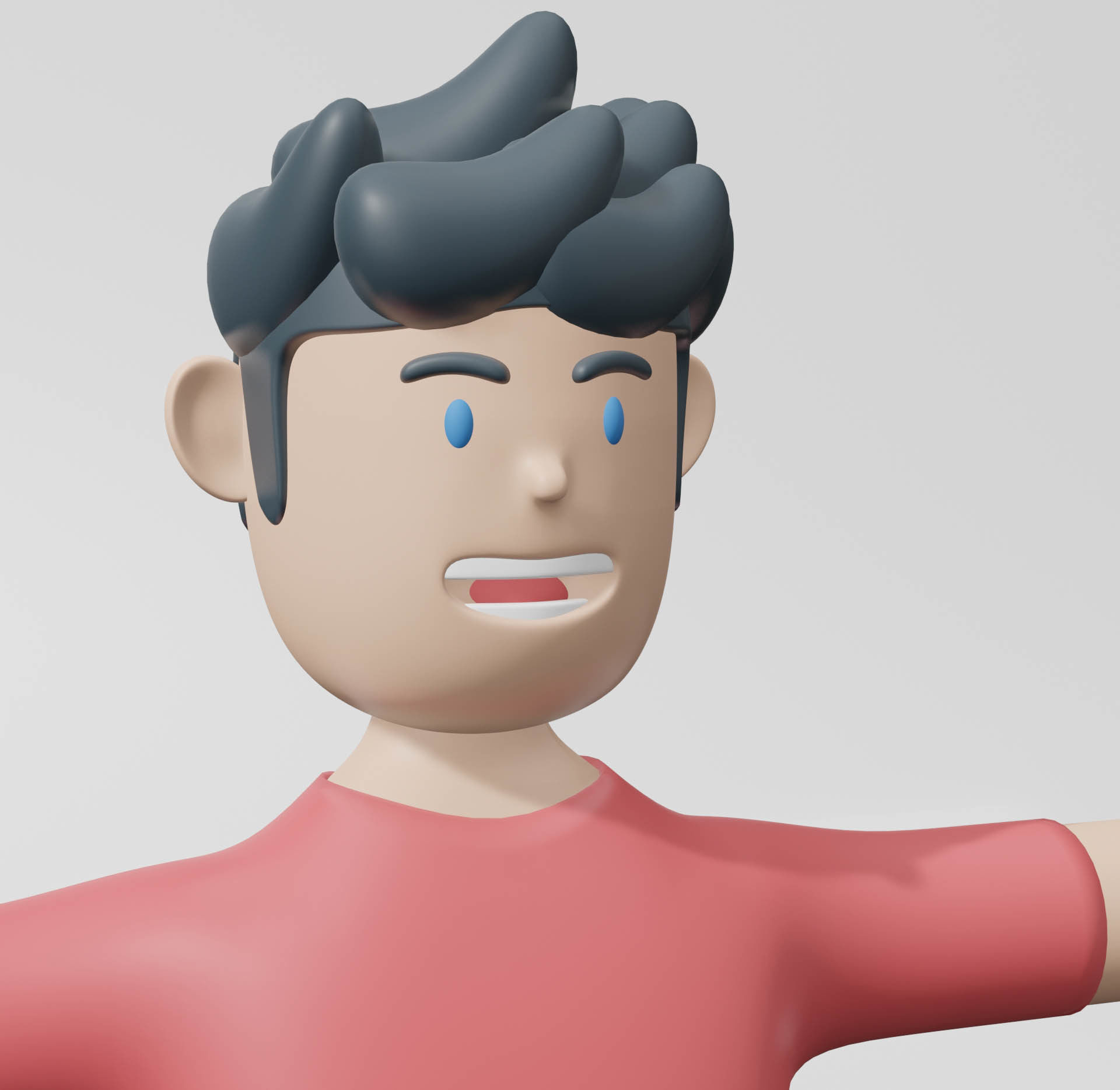 Man in minimal design 3D model_8
