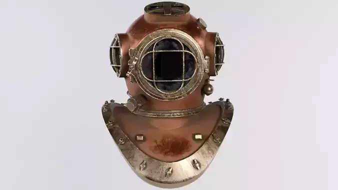 Diver Helmet Low-poly 3D model Diver Helmet Low-poly 3D model