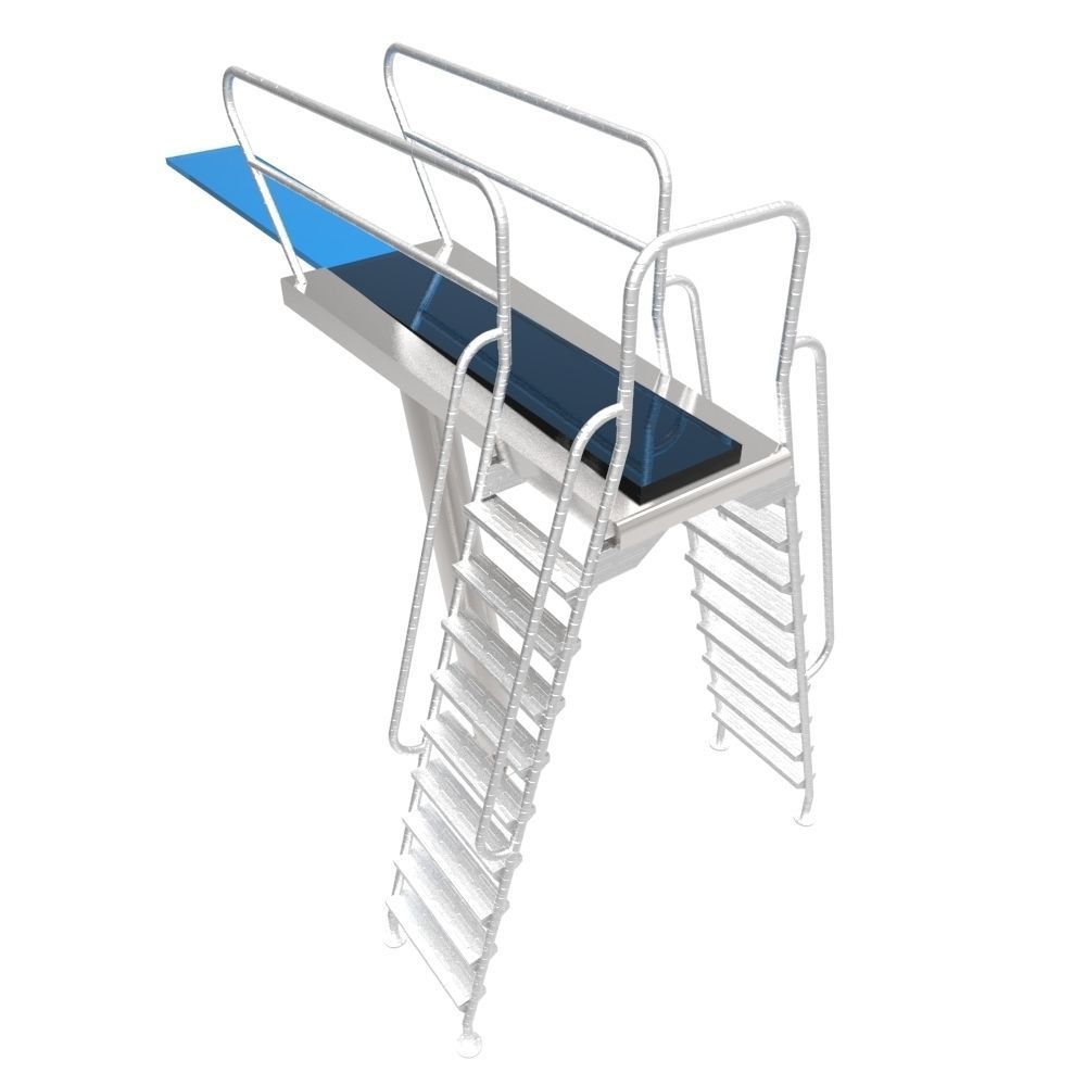 Diving Board Low-poly 3D model_1