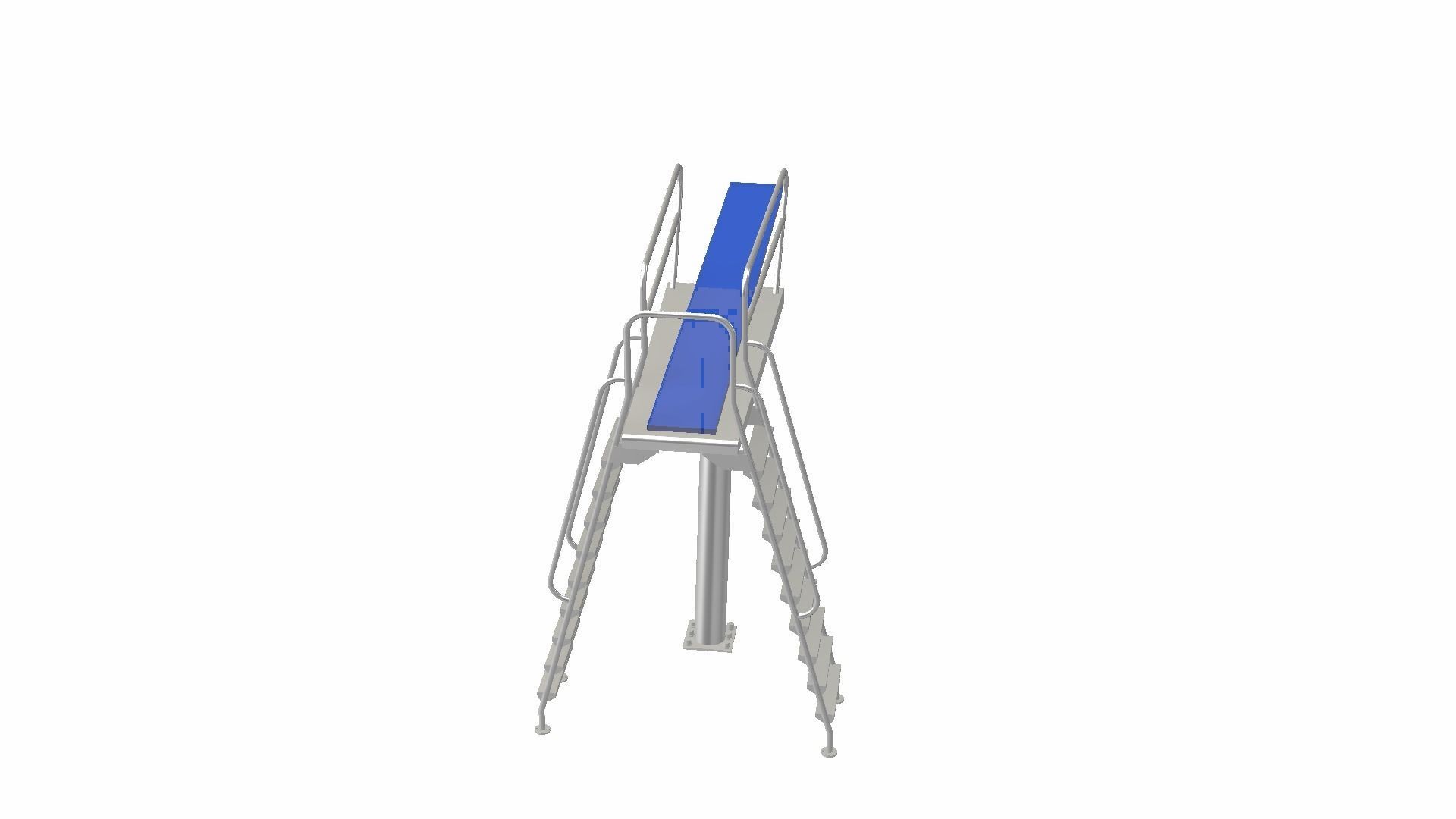 Diving Board Low-poly 3D model_17