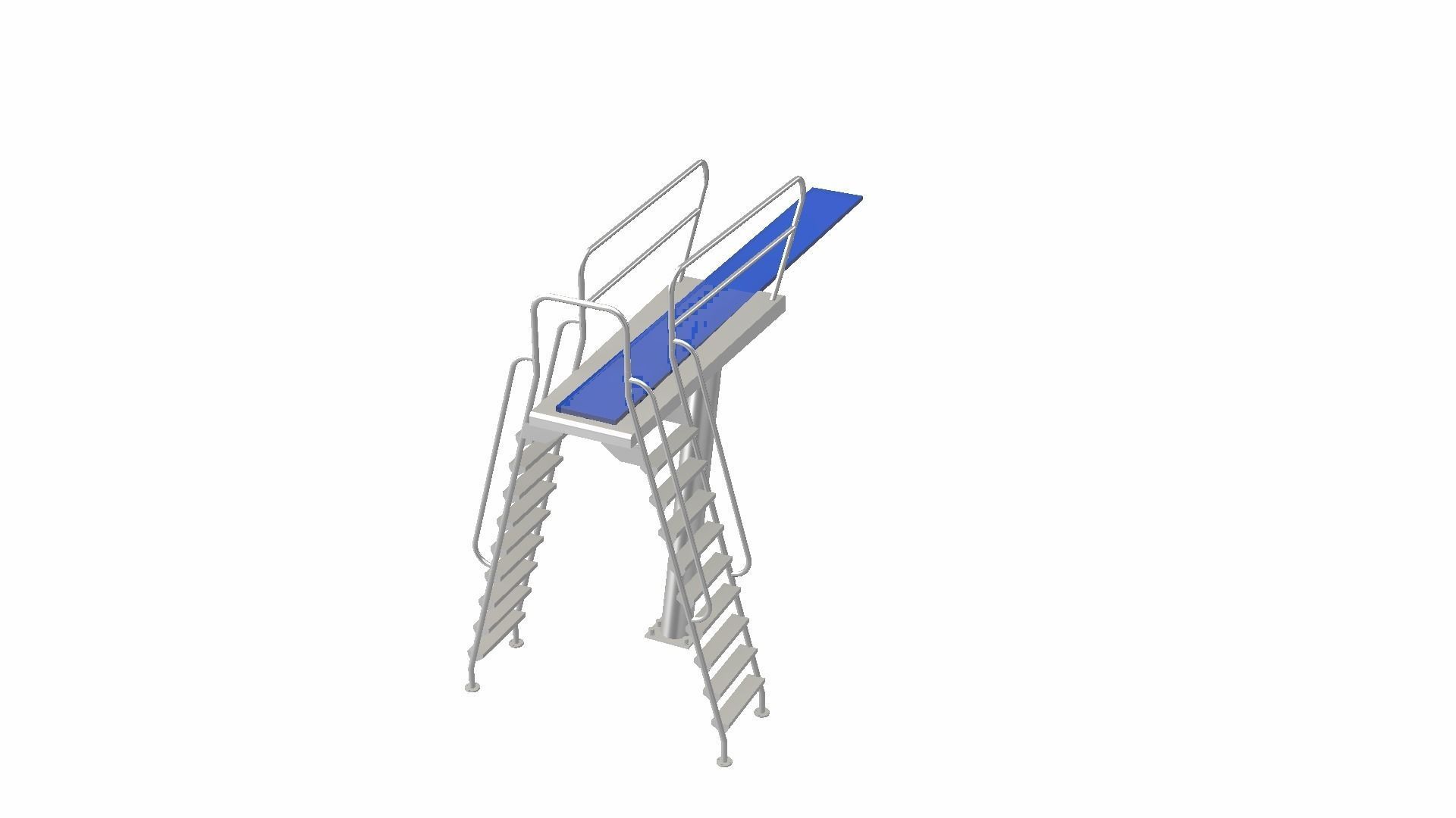 Diving Board Low-poly 3D model_16