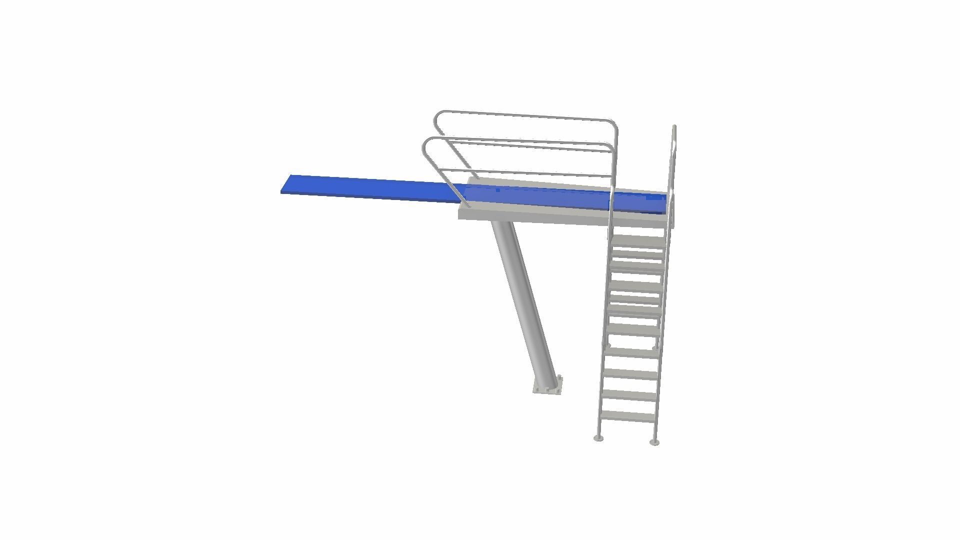 Diving Board Low-poly 3D model_22