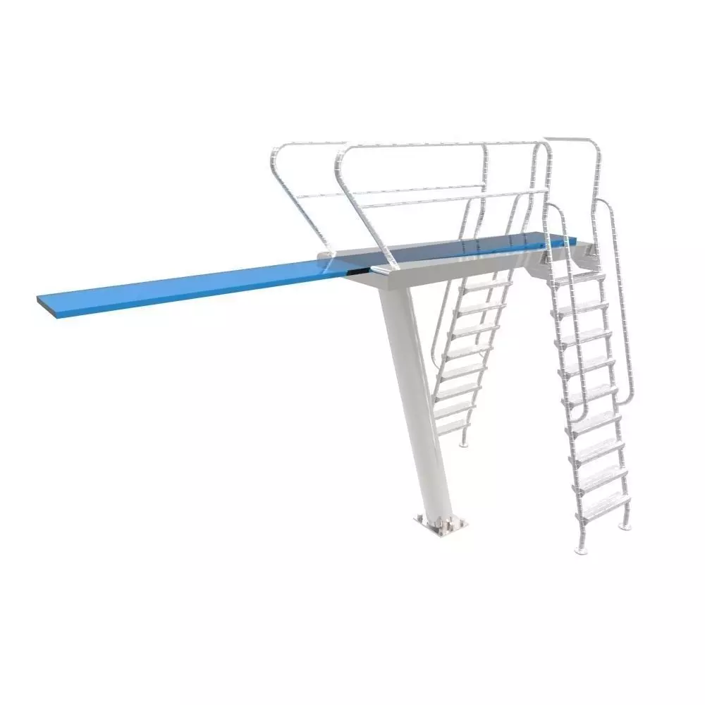 Diving Board Low-poly 3D model_0