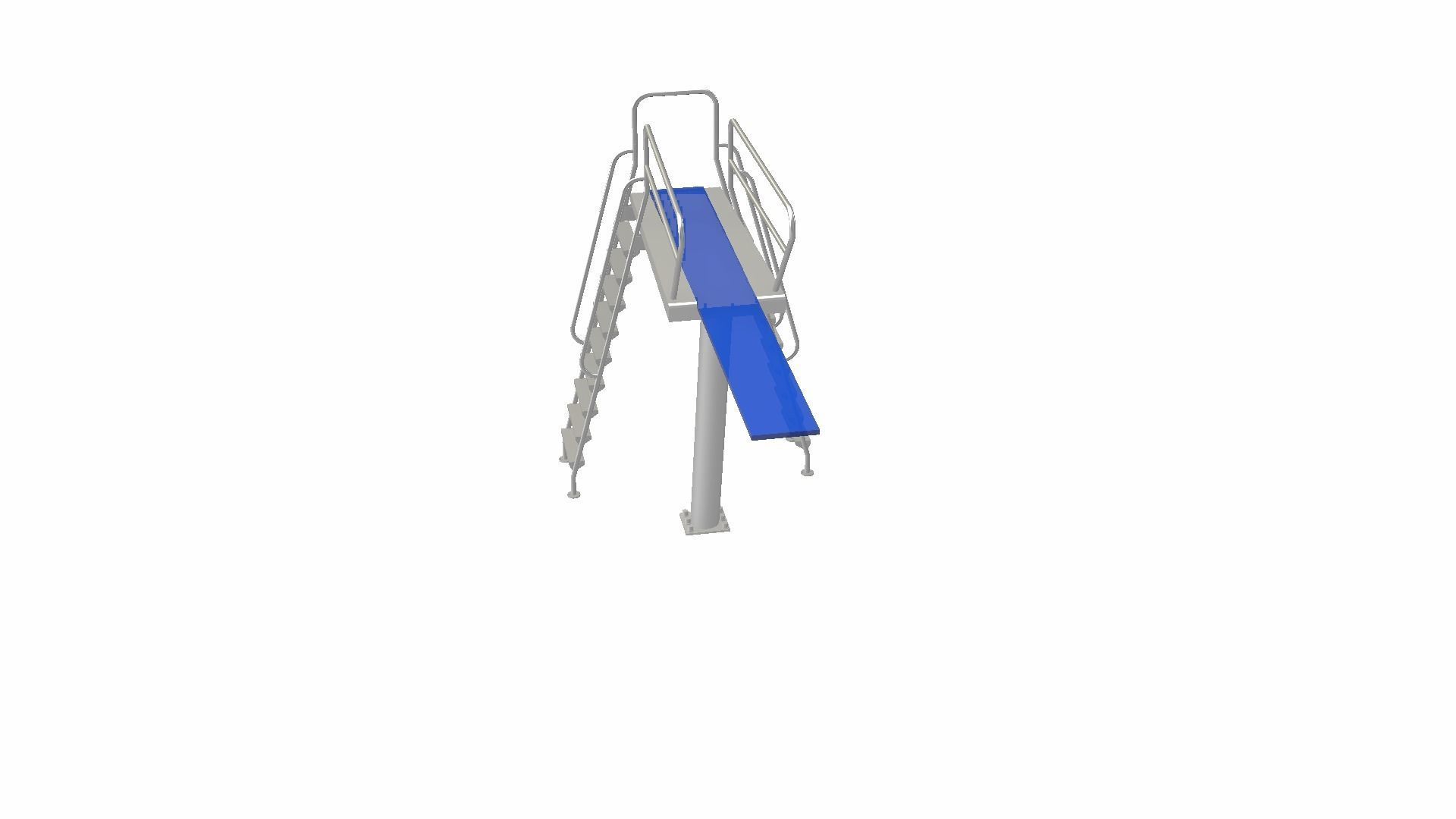 Diving Board Low-poly 3D model_8