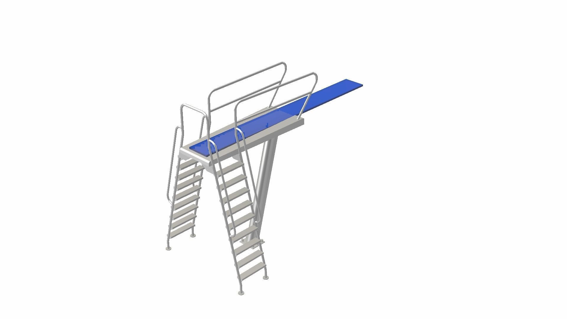 Diving Board Low-poly 3D model_15