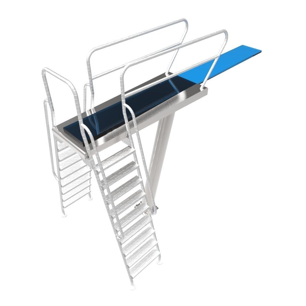 Diving Board Low-poly 3D model_4