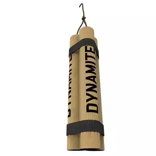 Dynamite Low-poly 3D model