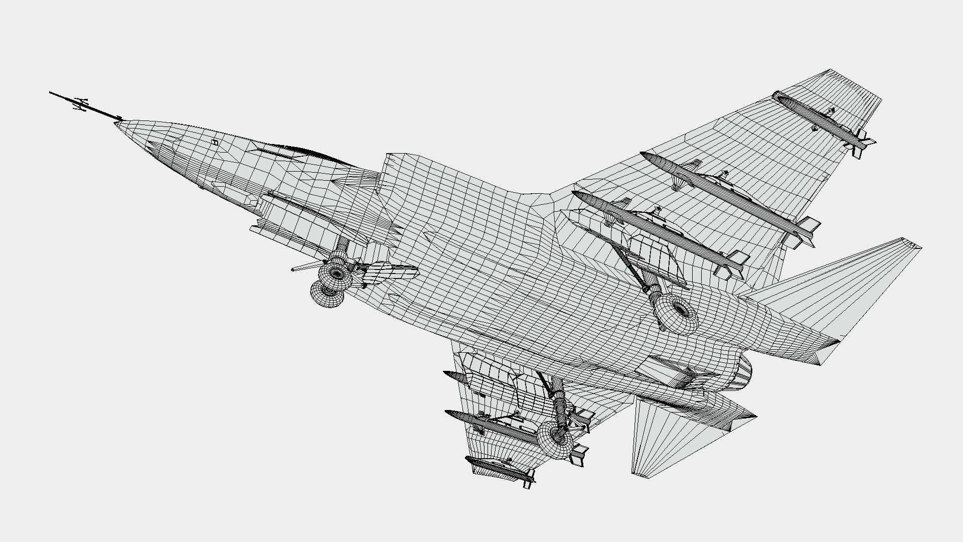 F-35 Fighter Jet Low-poly 3D model_14