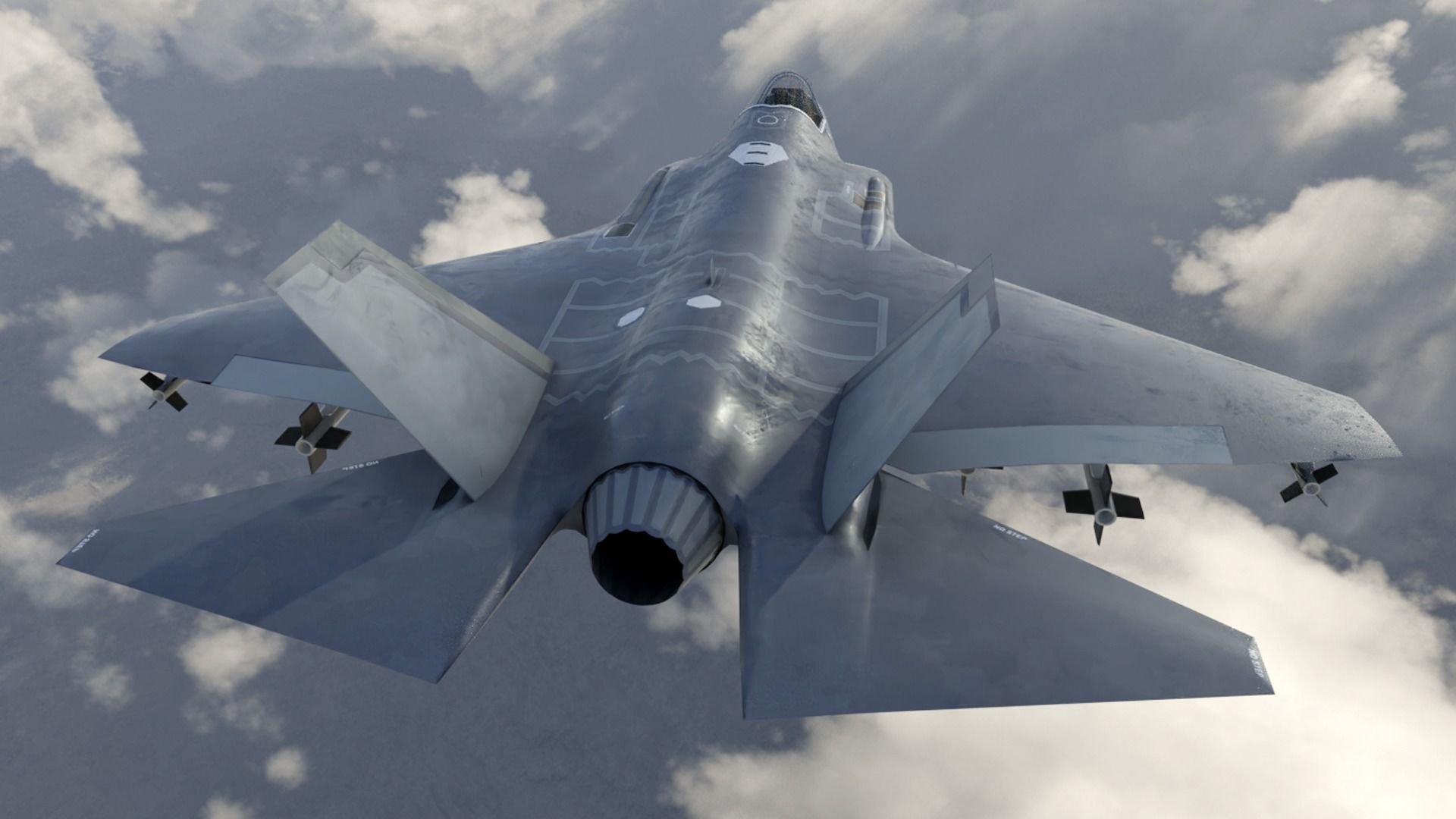 F-35 Fighter Jet Low-poly 3D model_4