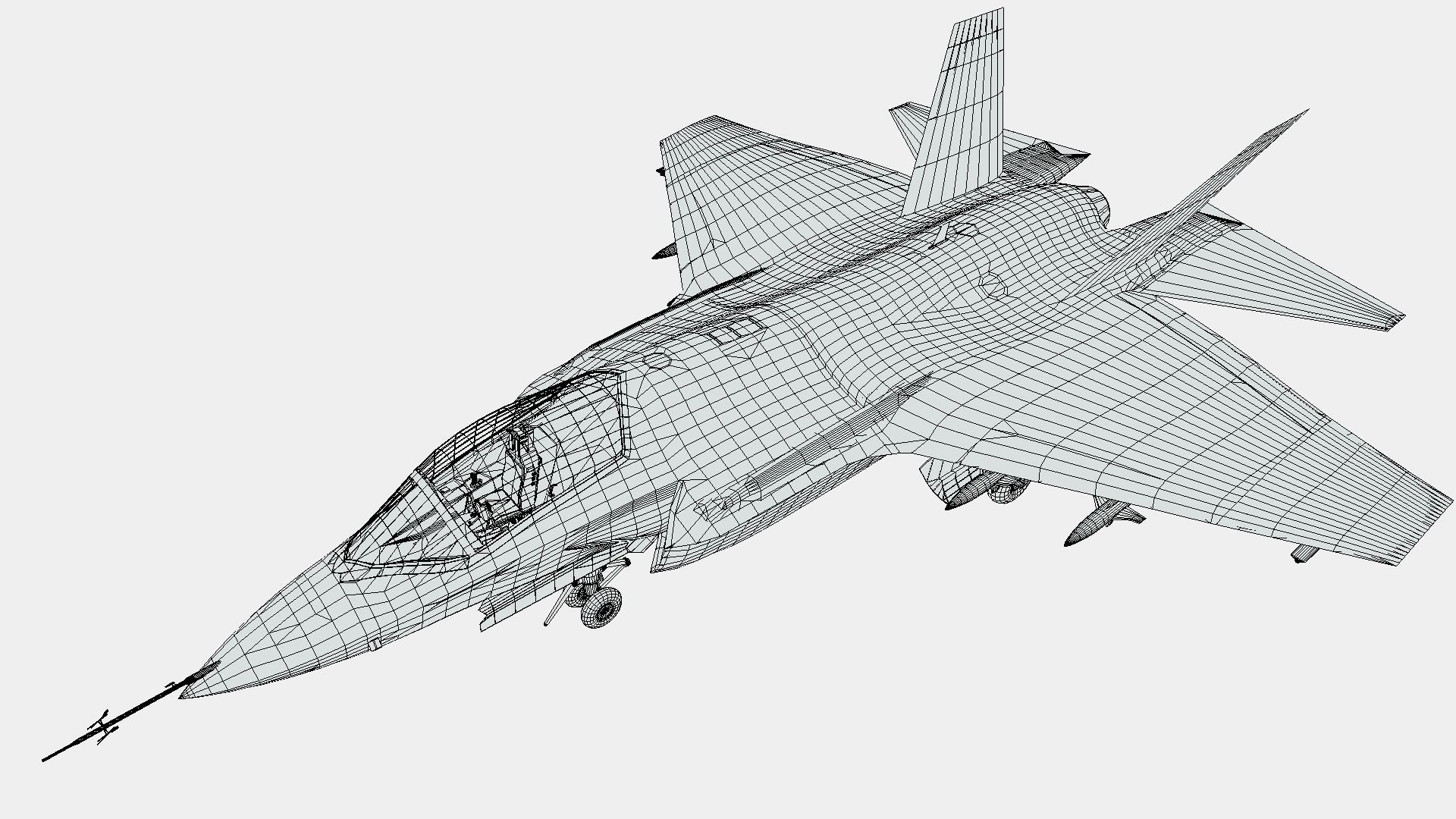 F-35 Fighter Jet Low-poly 3D model_13