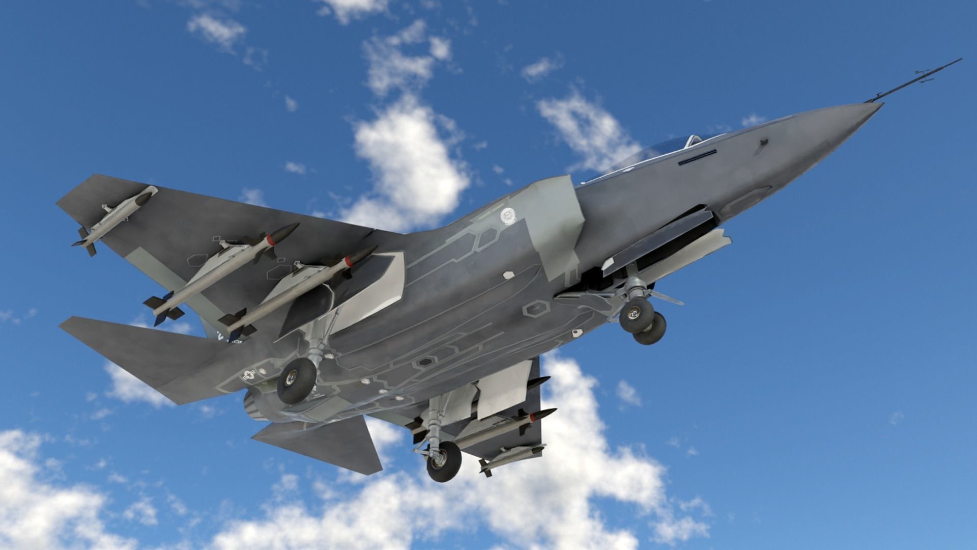 F-35 Fighter Jet Low-poly 3D model_6