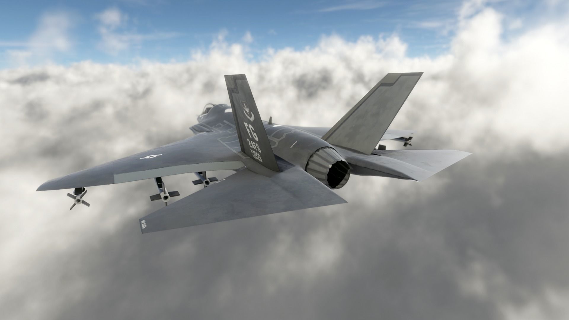F-35 Fighter Jet Low-poly 3D model_8
