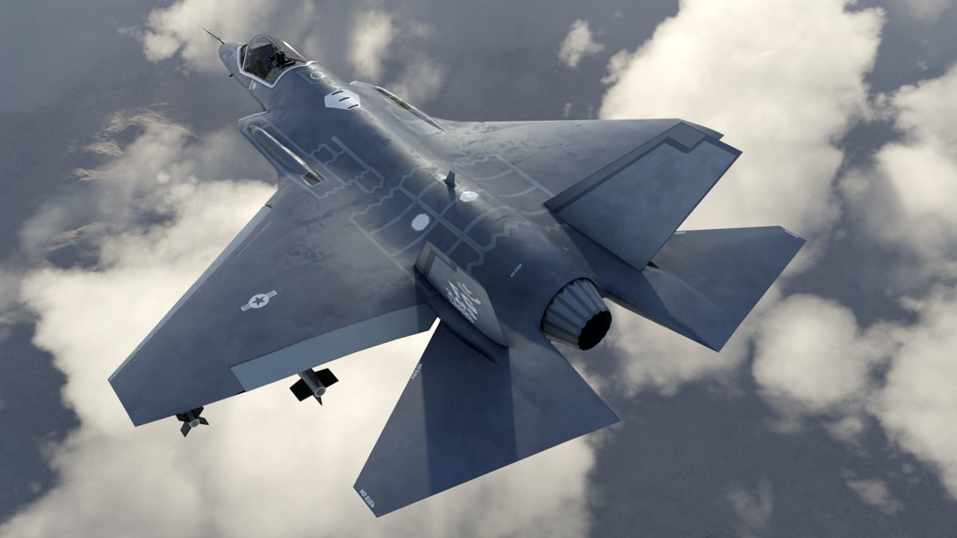 F-35 Fighter Jet Low-poly 3D model_1
