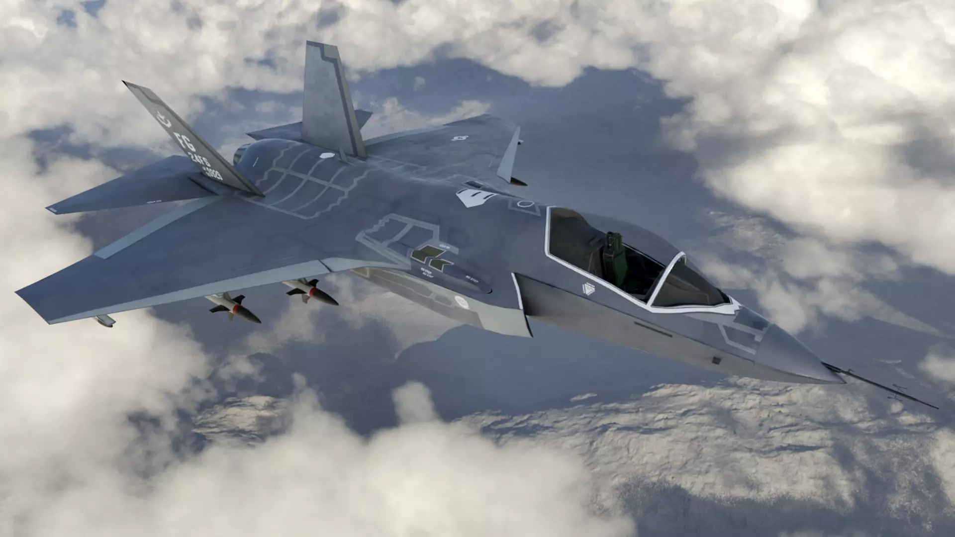 F-35 Fighter Jet Low-poly 3D model_0