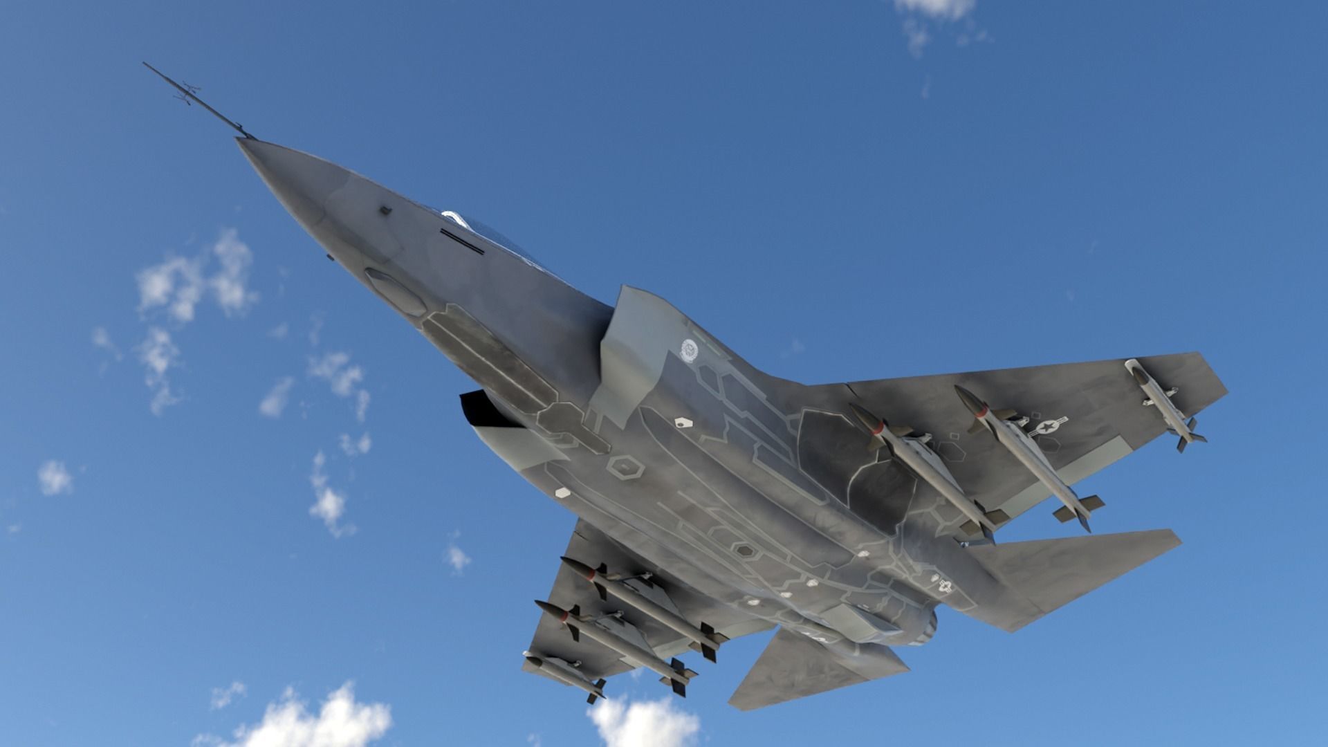 F-35 Fighter Jet Low-poly 3D model_2