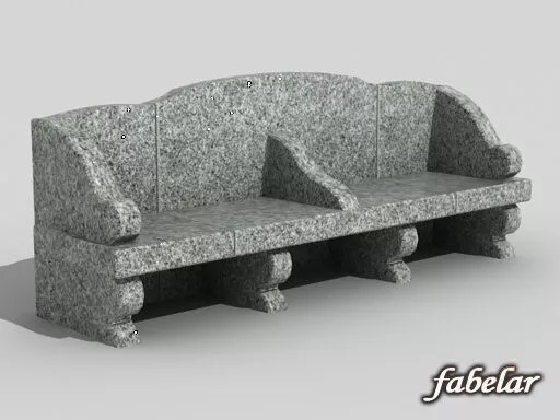 Stone bench Free 3D model