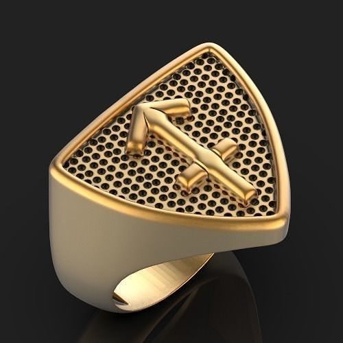 Zodiac Gemini ring Silver Gold  Print 3D print model