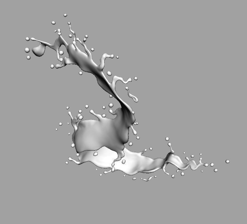 Water splash 3d model 3D model_14