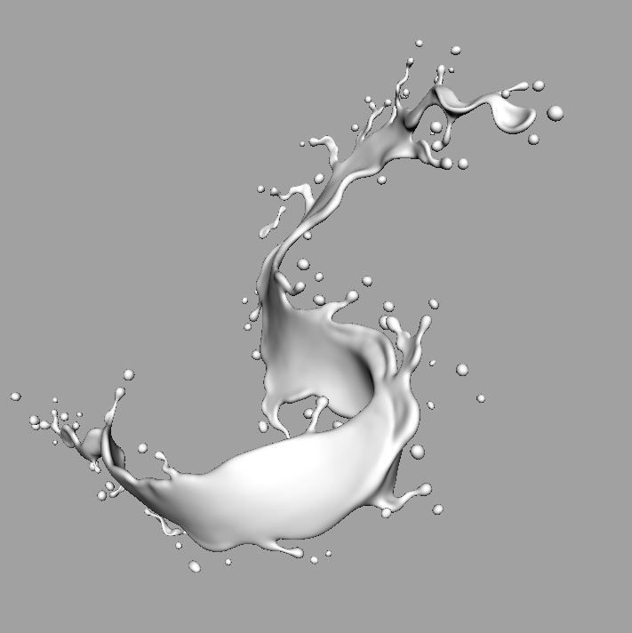 Water splash 3d model 3D model_12