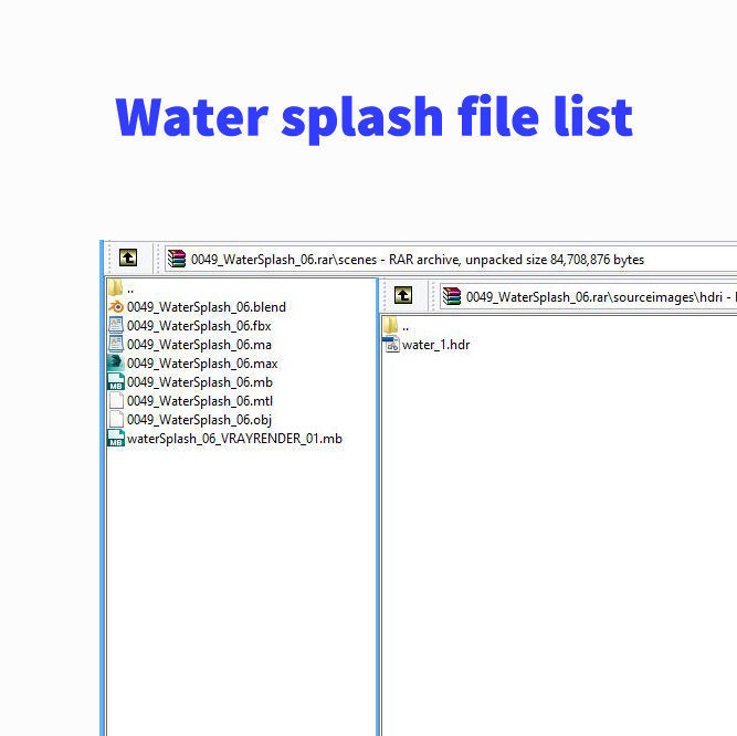 Water splash 3d model 3D model_10