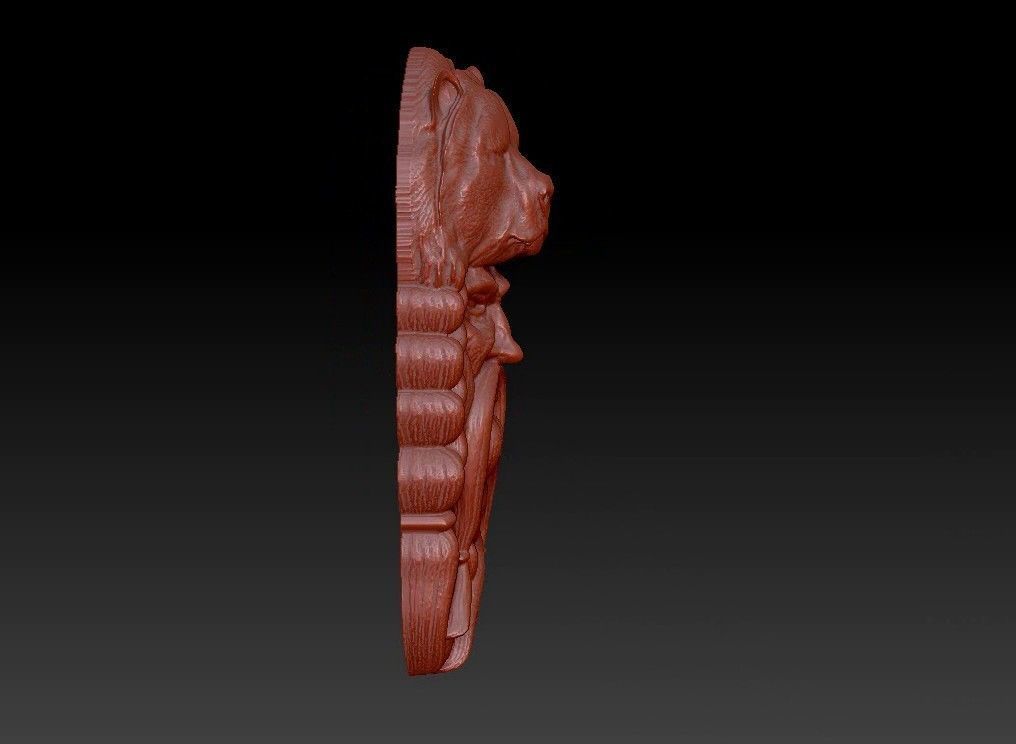bear  wall decoration 3D print model_6