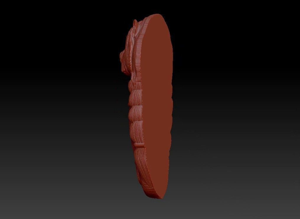 bear  wall decoration 3D print model_14