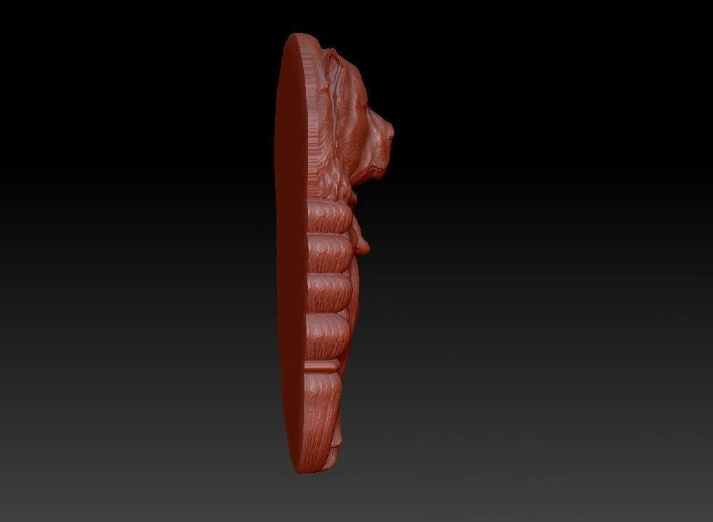 bear  wall decoration 3D print model_7