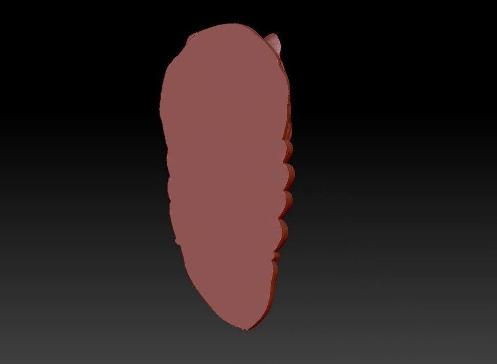 bear  wall decoration 3D print model_10