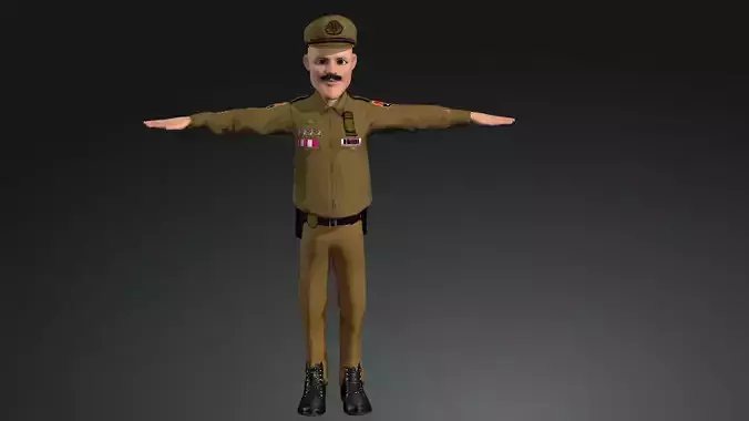 Police man 3D character