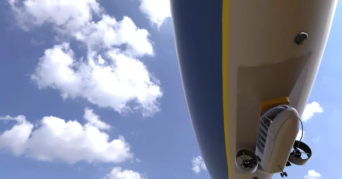 Goodyear Blimp - Airship - Dirigible Low-poly 3D model_1