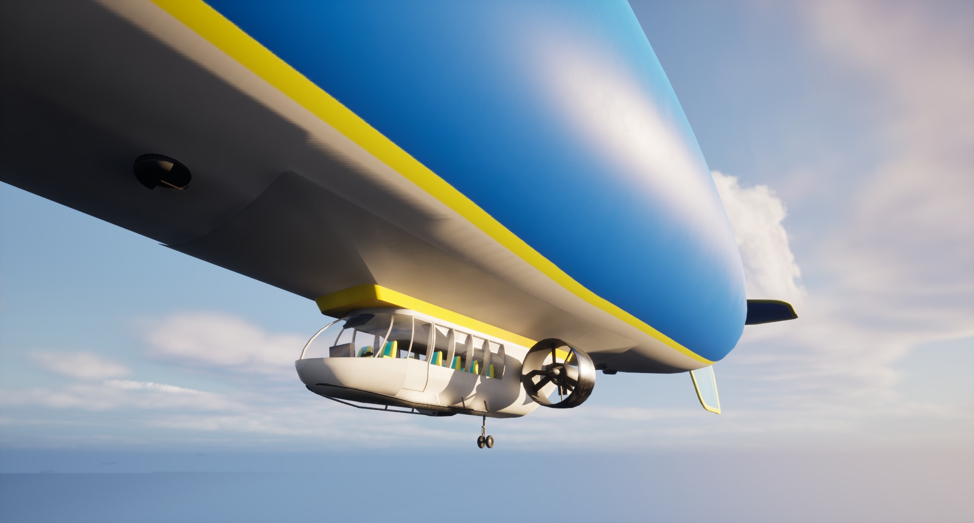 Goodyear Blimp - Airship - Dirigible Low-poly 3D model_12