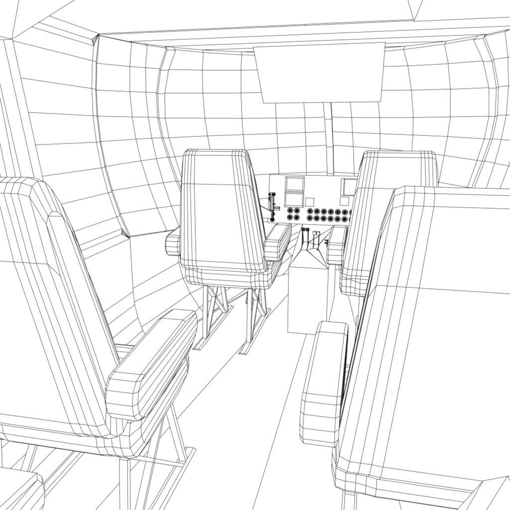 Goodyear Blimp - Airship - Dirigible Low-poly 3D model_16