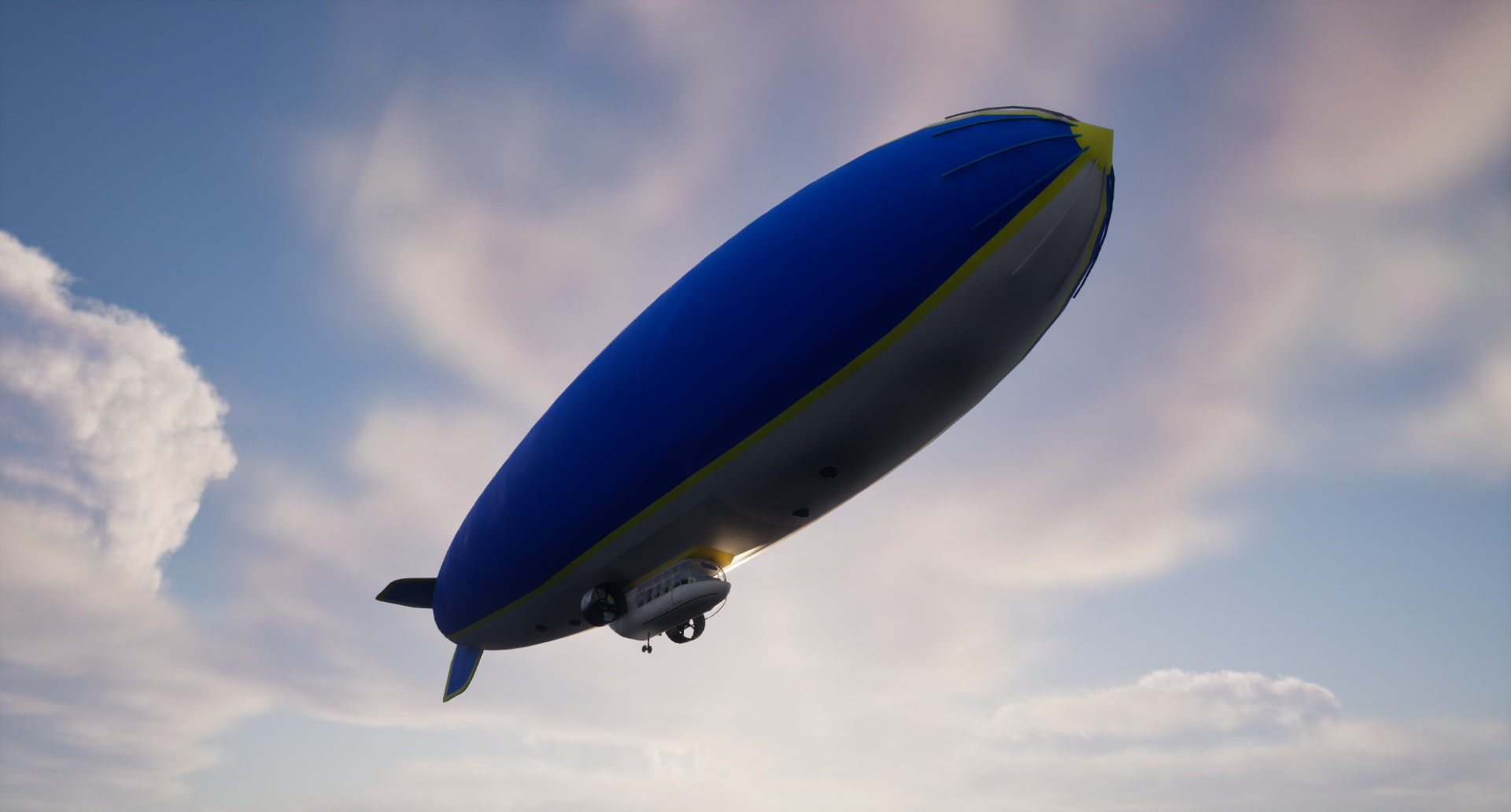 Goodyear Blimp - Airship - Dirigible Low-poly 3D model_13