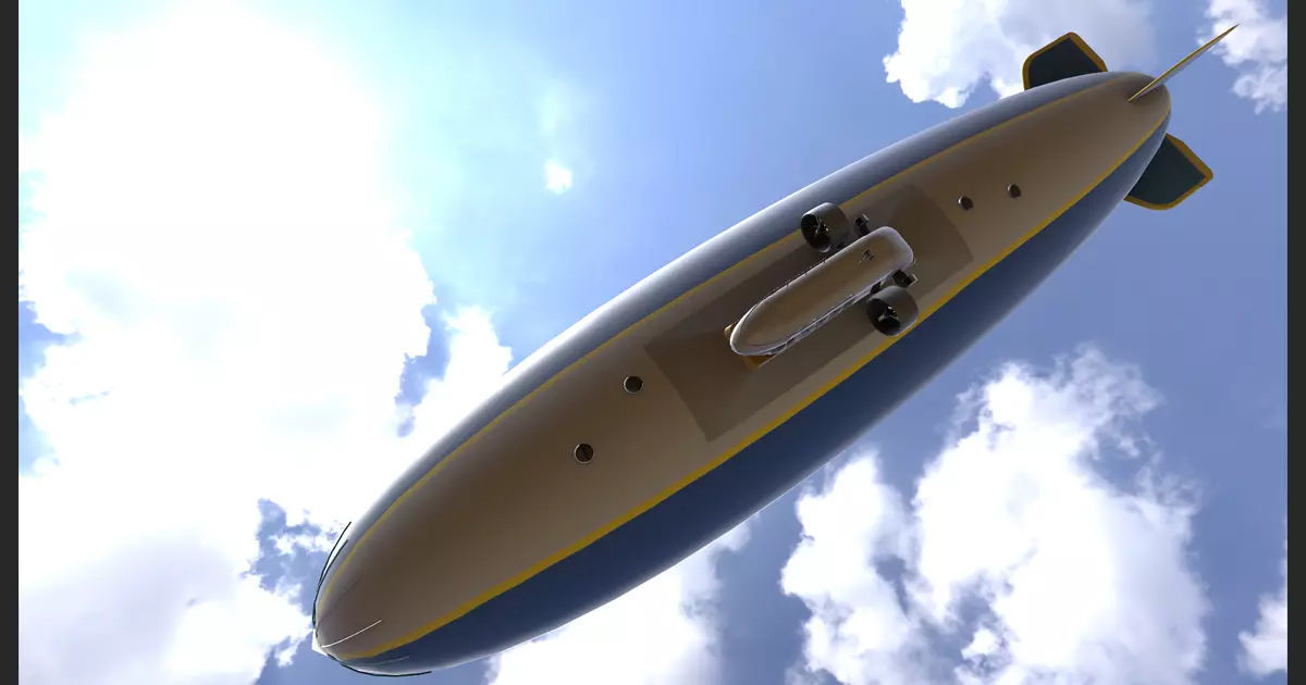 Goodyear Blimp - Airship - Dirigible Low-poly 3D model_2