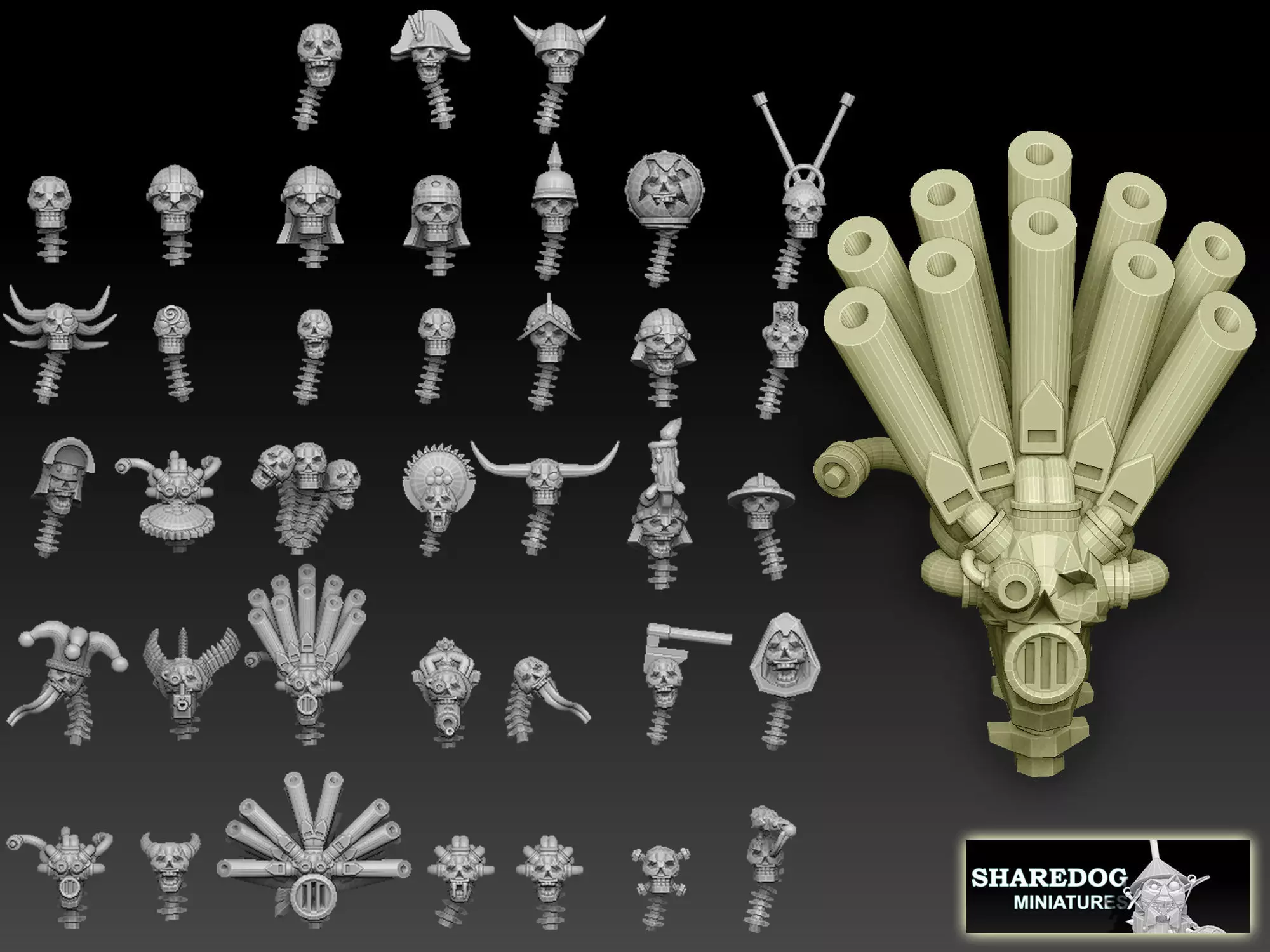 Skulls Megapack 3D print model