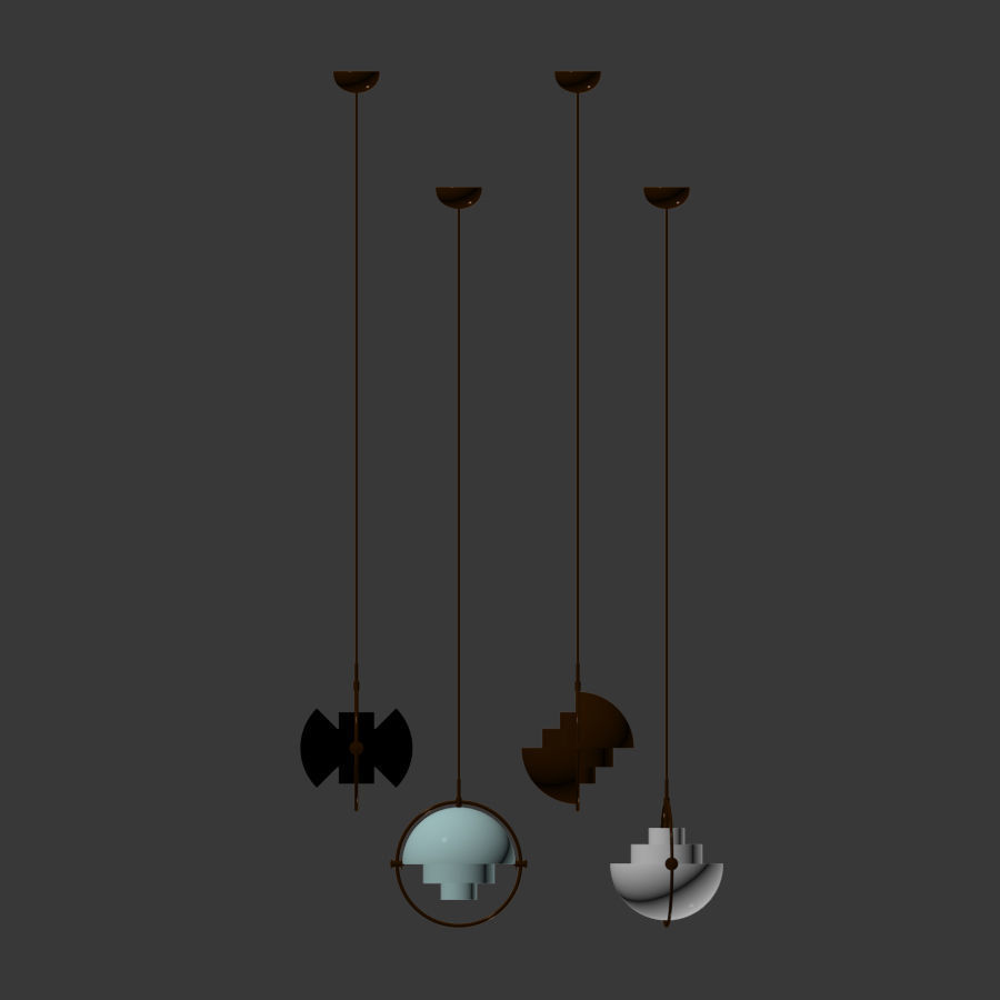 Gubi Multi Lite Pendant Louis Weisdorf 3D model_1