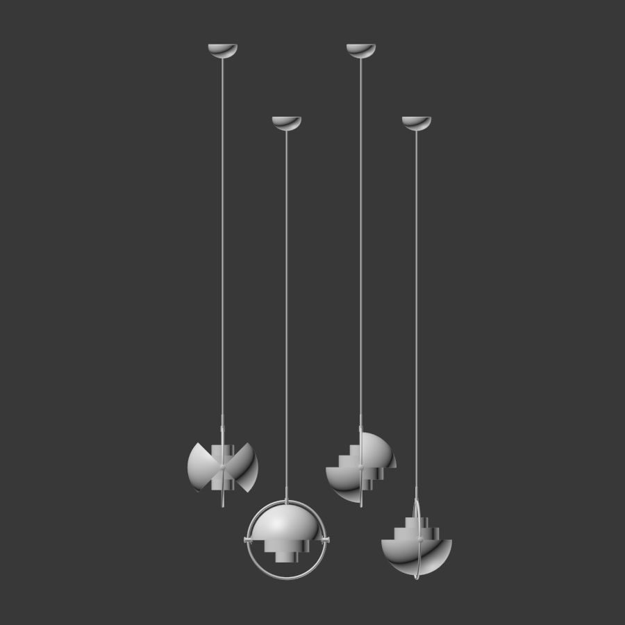 Gubi Multi Lite Pendant Louis Weisdorf 3D model_2
