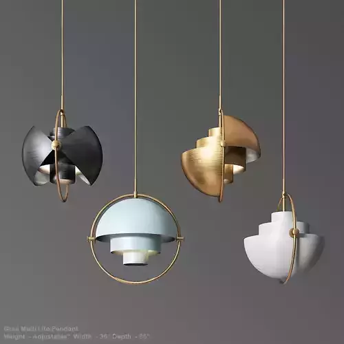 Gubi Multi Lite Pendant Louis Weisdorf 3D model