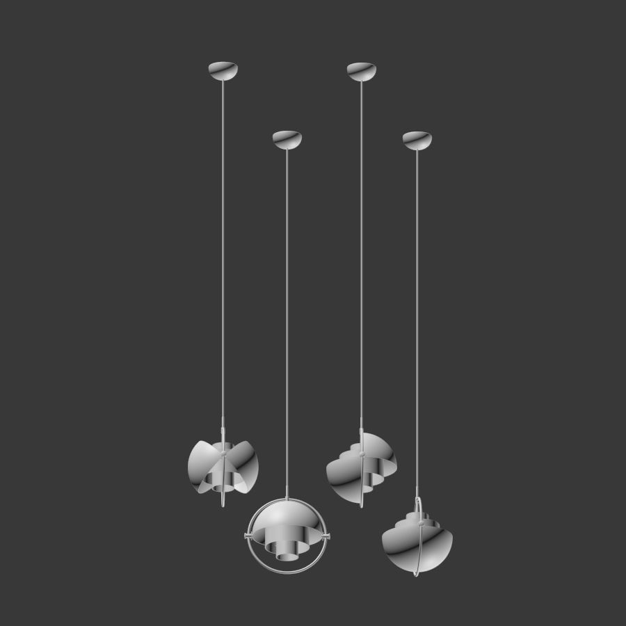 Gubi Multi Lite Pendant Louis Weisdorf 3D model_3