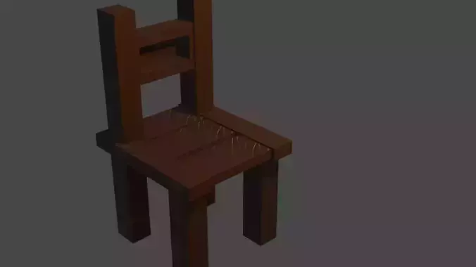 a chair lowpoly wooden