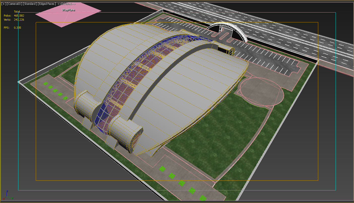 exhibition center exterior and interior 3D model_8