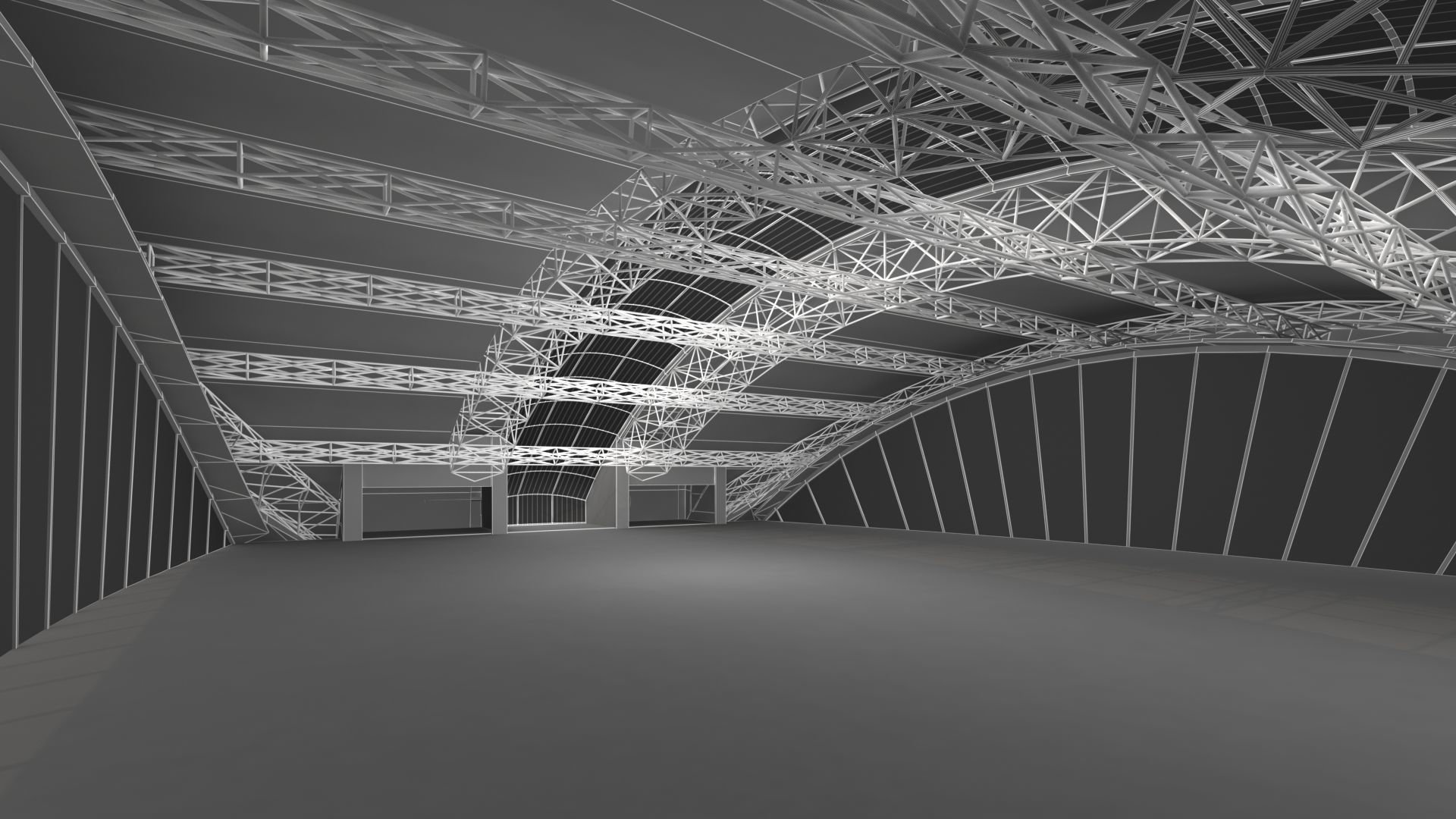 exhibition center exterior and interior 3D model_5