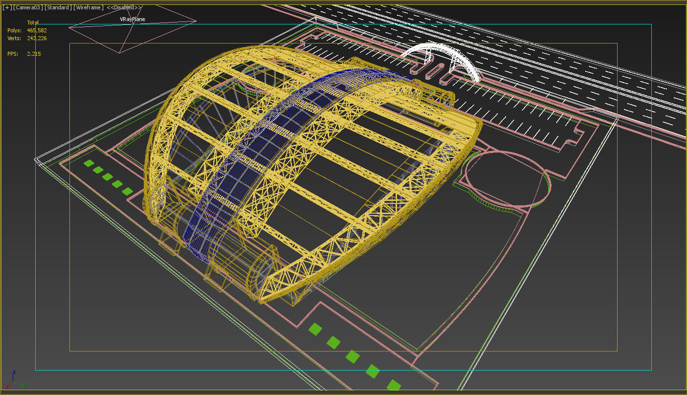 exhibition center exterior and interior 3D model_9