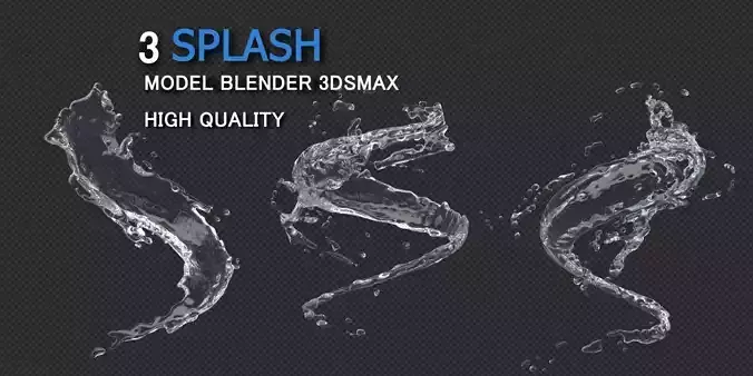 Water Splash 3D Model 3D model