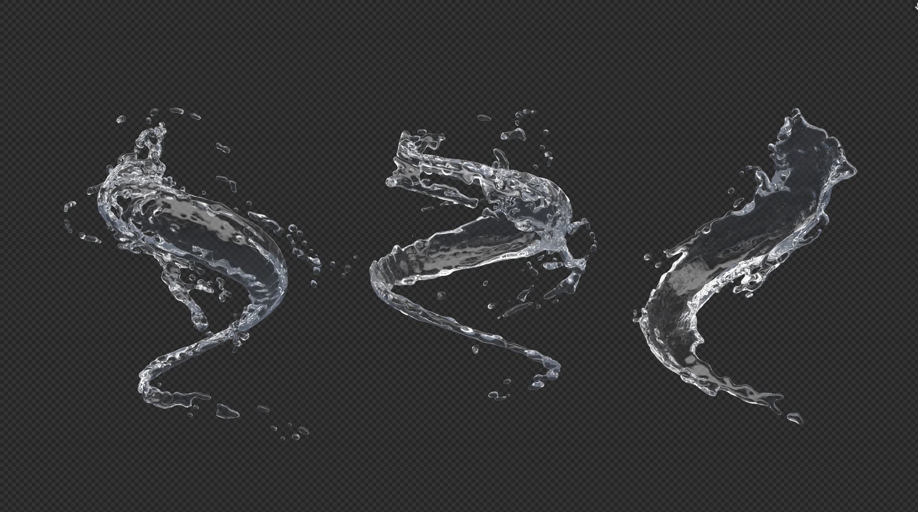 Water Splash 3D Model 3D model_3